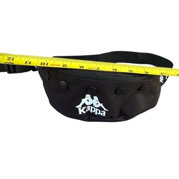 Kappa Black Waist Bag With Adjustable Strap & Logo Embellishments Small Size - Picture 7 of 8